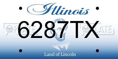6287TX Illinois License Plate
