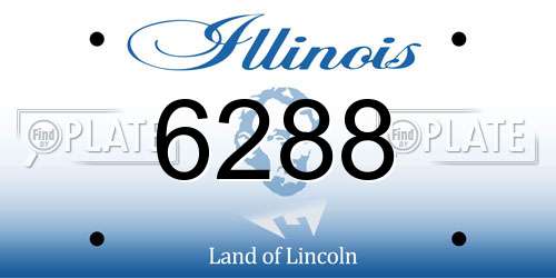 6288 Illinois License Plate