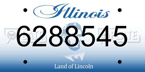 6288545 Illinois License Plate
