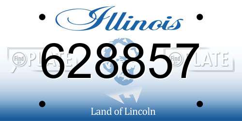 628857 Illinois License Plate