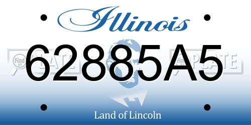 62885A5 Illinois License Plate