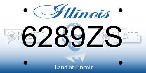 6289ZS Illinois License Plate