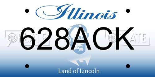 628ACK Illinois License Plate