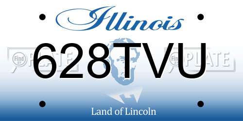 628TVU Illinois License Plate