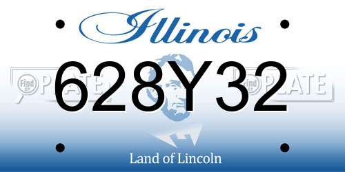 628Y32 Illinois License Plate