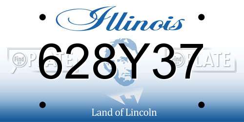 628Y37 Illinois License Plate
