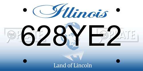 628YE2 Illinois License Plate