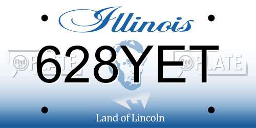 628YET Illinois License Plate