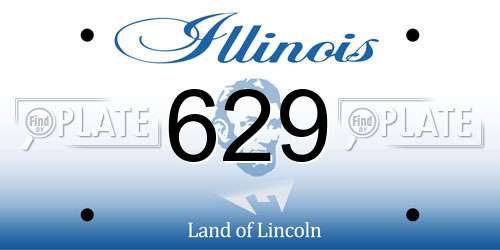 629 Illinois License Plate