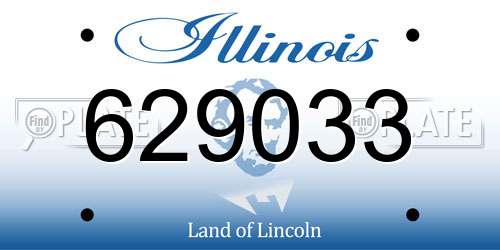 629033 Illinois License Plate