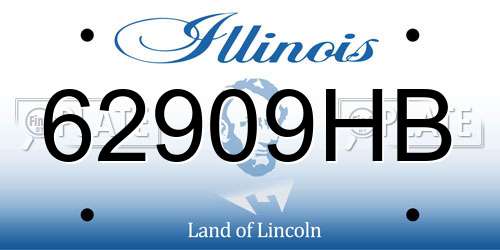 62909HB Illinois License Plate