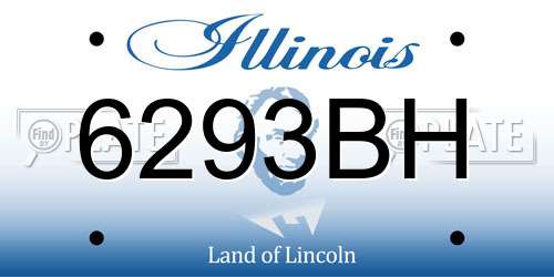 6293BH Illinois License Plate