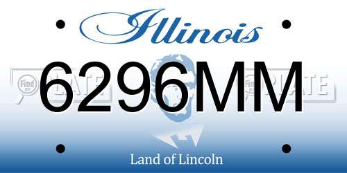6296MM Illinois License Plate