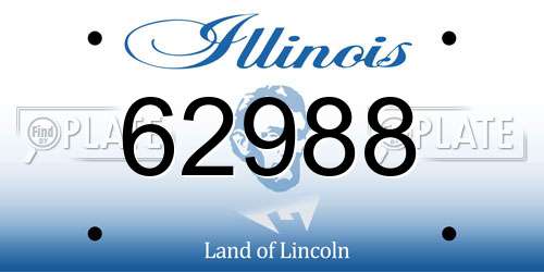 62988 Illinois License Plate