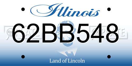 62BB548 Illinois License Plate