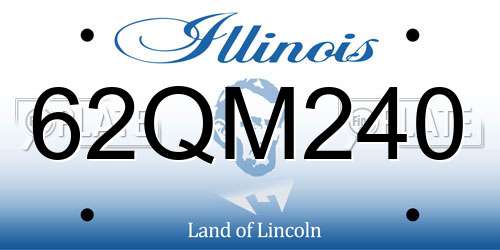 62QM240 Illinois License Plate