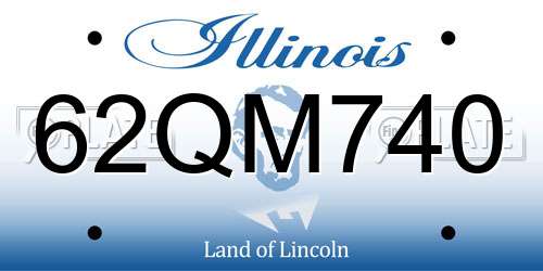 62QM740 Illinois License Plate