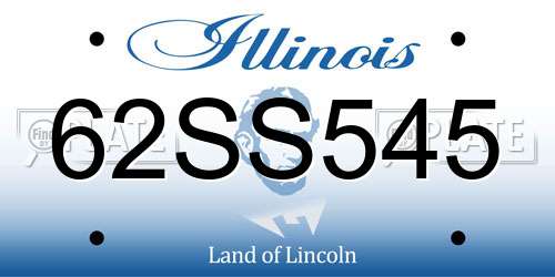 62SS545 Illinois License Plate