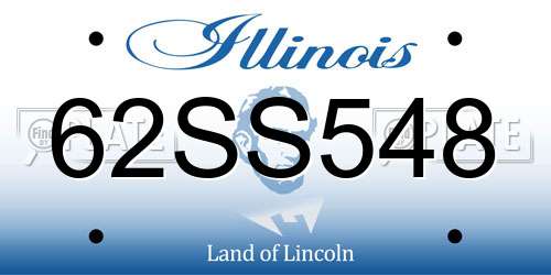 62SS548 Illinois License Plate