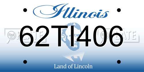 62TI406 Illinois License Plate