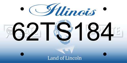 62TS184 Illinois License Plate