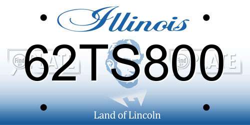 62TS800 Illinois License Plate
