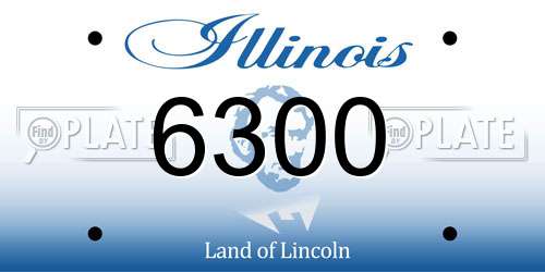 6300 Illinois License Plate