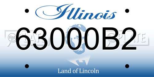 63000B2 Illinois License Plate