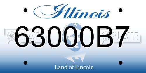 63000B7 Illinois License Plate
