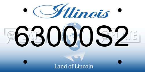 63000S2 Illinois License Plate