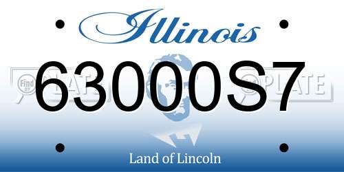 63000S7 Illinois License Plate