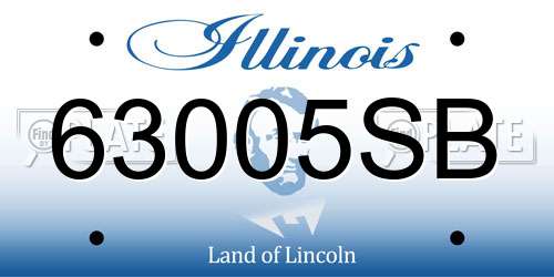 63005SB Illinois License Plate