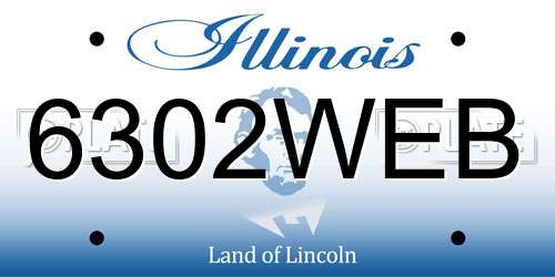 6302WEB Illinois License Plate