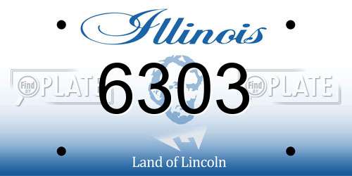 6303 Illinois License Plate