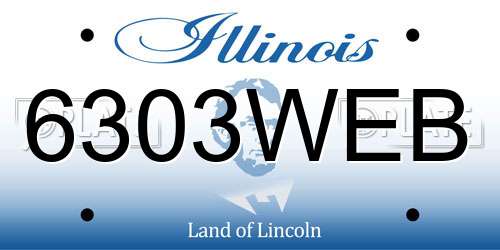 6303WEB Illinois License Plate