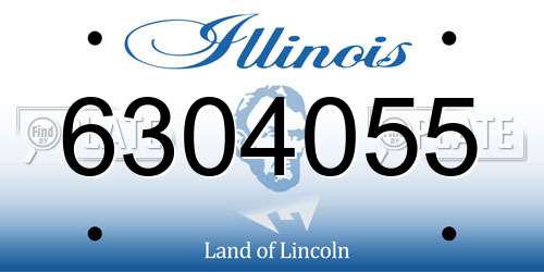 6304055 Illinois License Plate