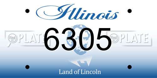 6305 Illinois License Plate