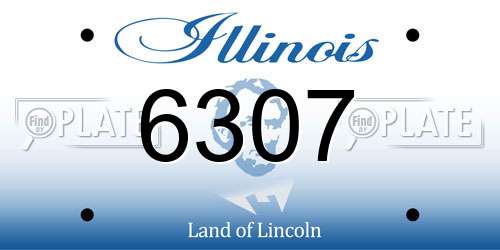 6307 Illinois License Plate