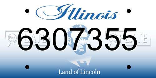 6307355 Illinois License Plate