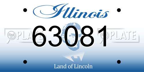 63081 Illinois License Plate