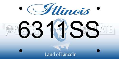 6311SS Illinois License Plate