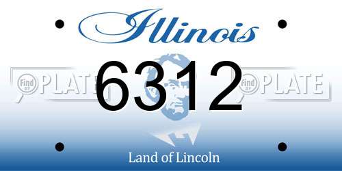 6312 Illinois License Plate