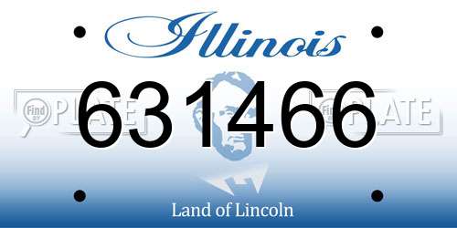 631466 Illinois License Plate
