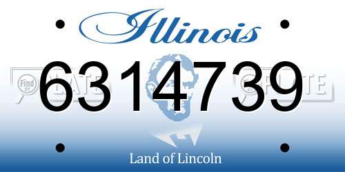 6314739 Illinois License Plate