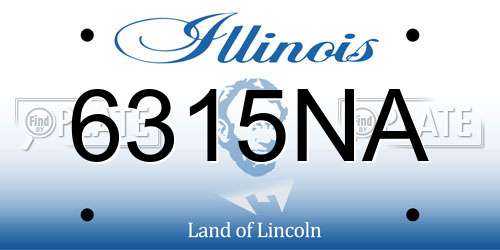 6315NA Illinois License Plate