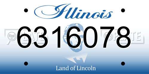 6316078 Illinois License Plate