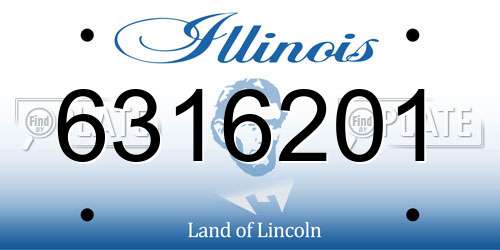 6316201 Illinois License Plate