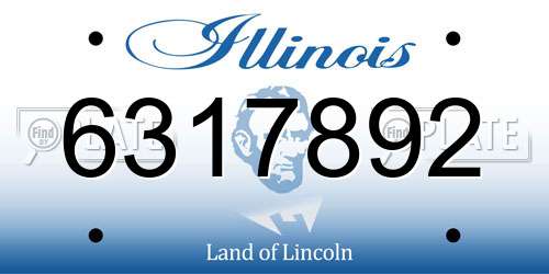 6317892 Illinois License Plate
