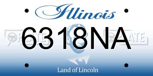 6318NA Illinois License Plate
