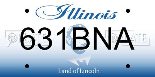 631BNA Illinois License Plate